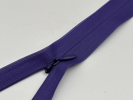 Nahtverdeckter Reißverschluss Violett 40 cm