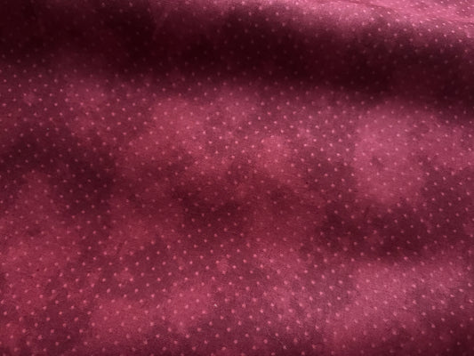 Baumwollstoff Pünktchen Weinrot marmoriert