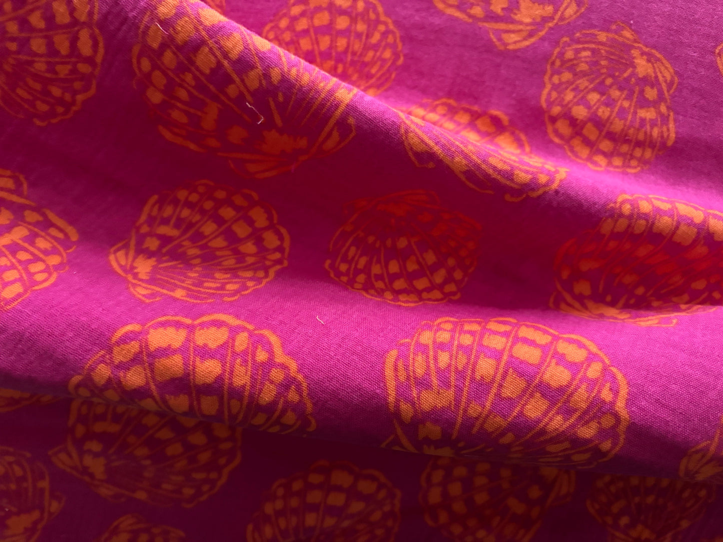 Musselin/Gauze Muscheln Pink
