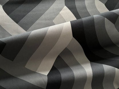 Baumwollstoff Echo Graue Wellen Moda