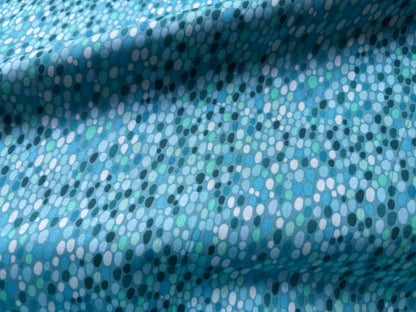 Baumwollstoff Spot Blue Blubberblasen Blau
