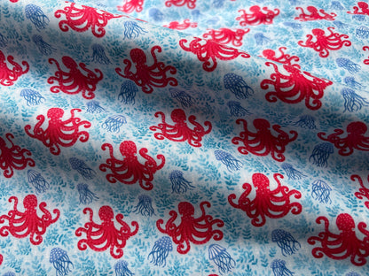 Baumwollstoff Kleiner Octopus