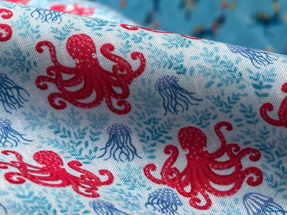 Baumwollstoff Kleiner Octopus