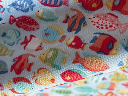 Baumwollstoff Kleine bunte Fische