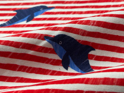 Jersey Delphine Rot gestreift