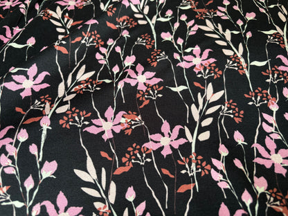 Viskose-Jersey Rosa Wiesenblumen Avalana