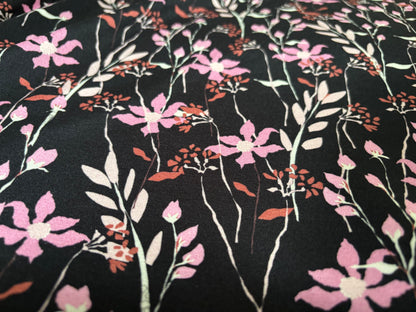 Viskose-Jersey Rosa Wiesenblumen Avalana