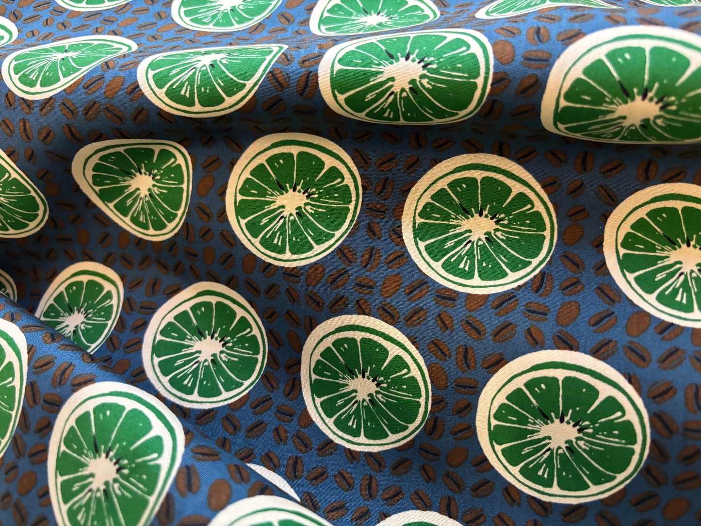 Baumwollstoff Grüne Zitronen Sevenberry
