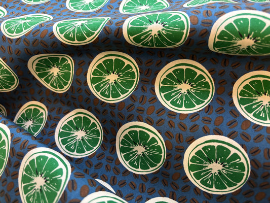 Baumwollstoff Grüne Zitronen Sevenberry