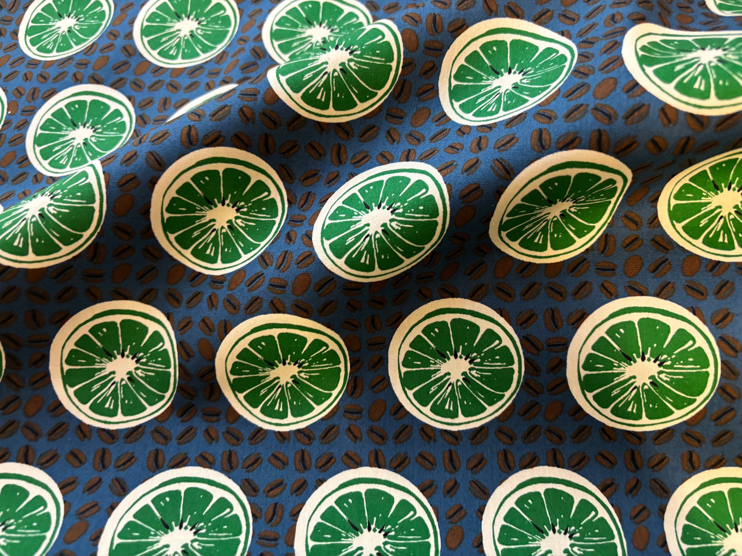 Baumwollstoff Grüne Zitronen Sevenberry