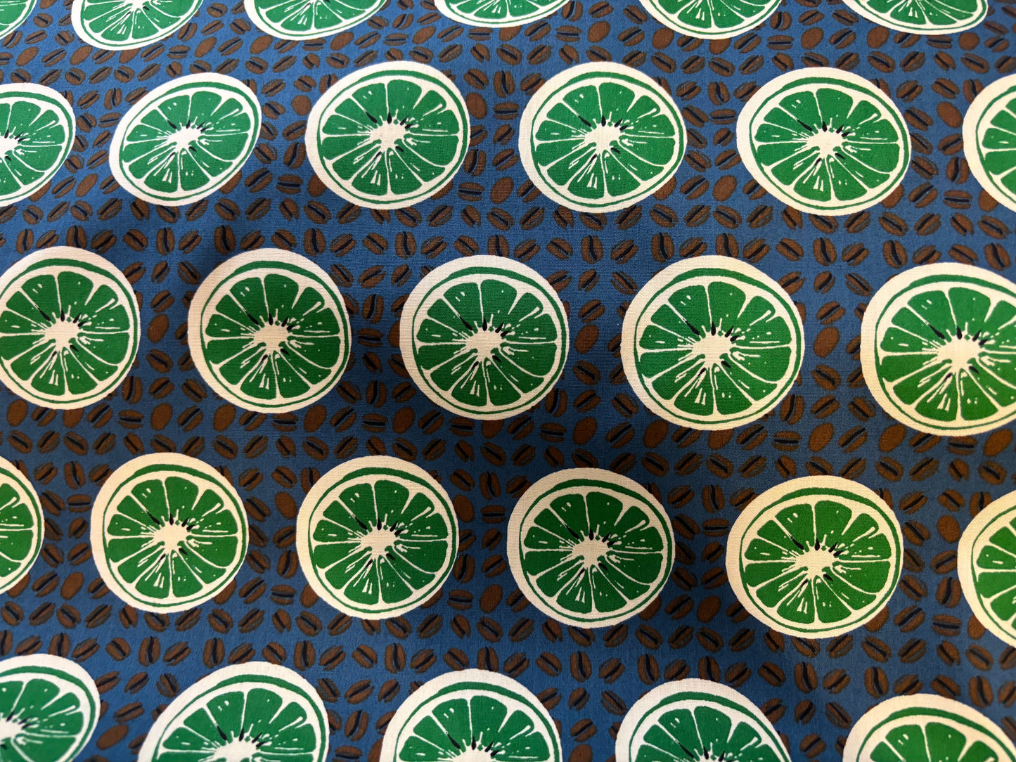 Baumwollstoff Grüne Zitronen Sevenberry