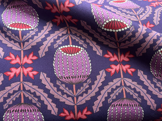 Baumwollstoff Distel Violett KOKKA