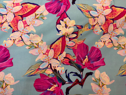 Viskose-Jersey Tropical Bunte Blumen Avalana