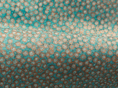 Baumwollstoff Shimmer Mint Gold metalic