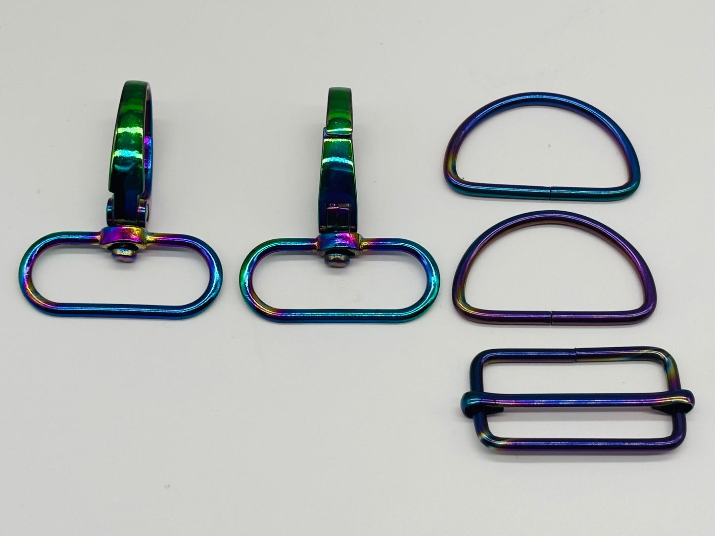 Taschenzubehör-Set Metall Schillernd 25 mm
