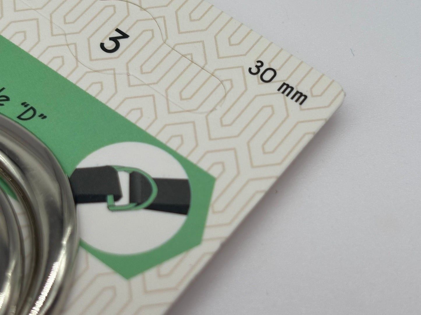Doppel D-Ring-Verschluss 30 mm Metall Silber