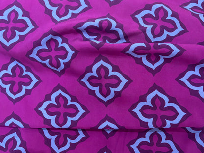 Viskose Radiance Ornament Lavendel Kirschpink