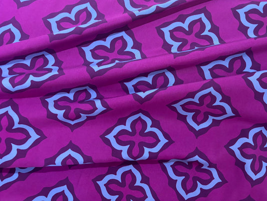 Viskose Radiance Ornament Lavendel Kirschpink