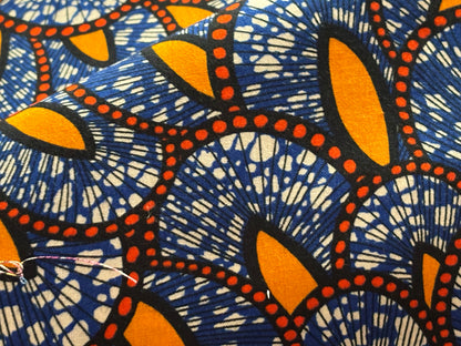 Baumwollstoff Africa Ethno Kobaltblau