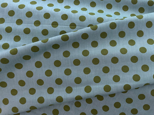 Baumwollstoff Chambray Dots Tilda Punkte Grün