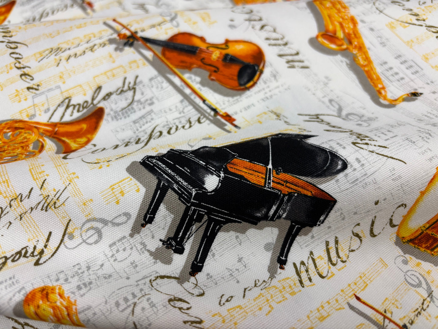 Canvas Musik Noten und Instrumente