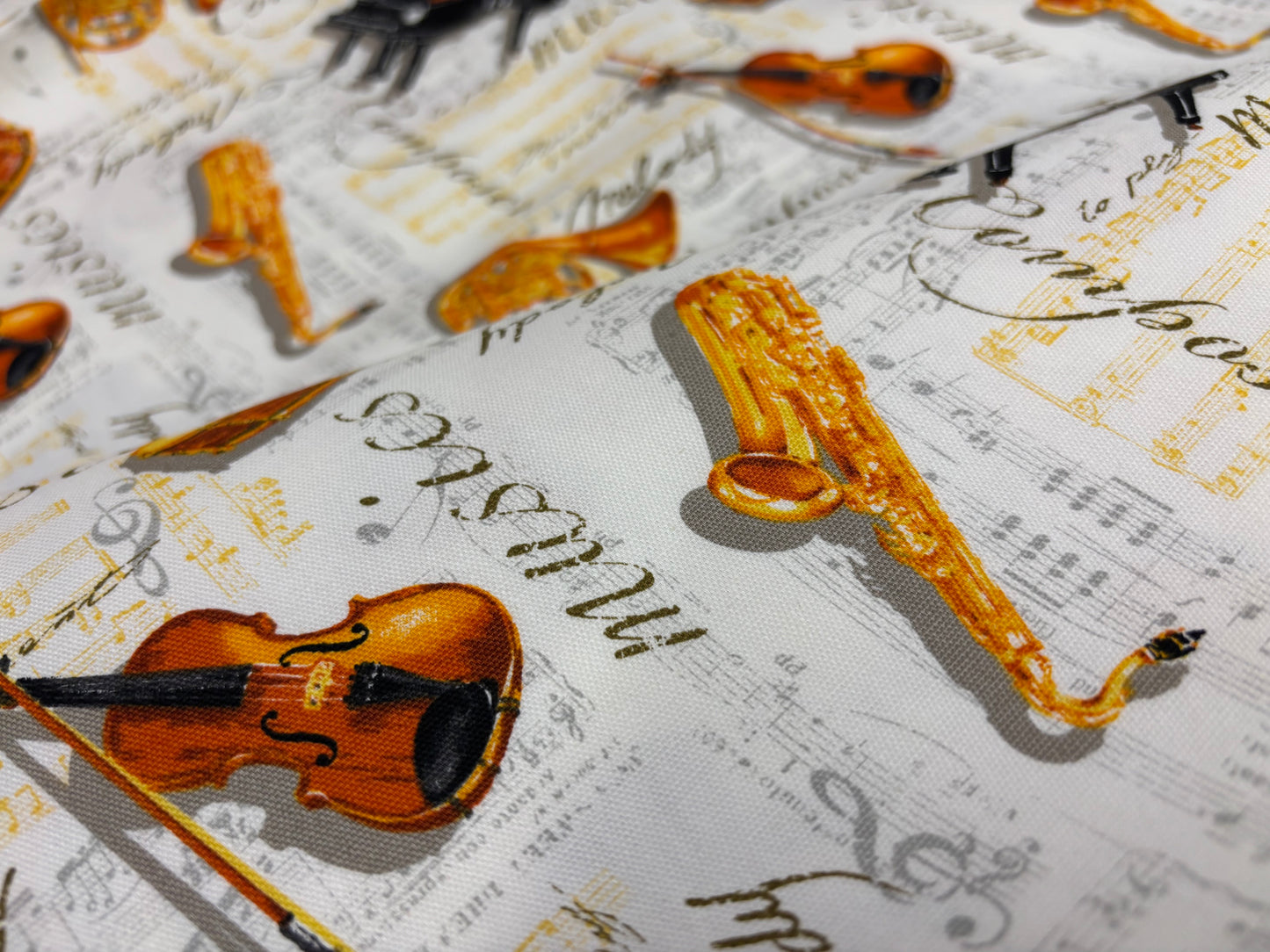Canvas Musik Noten und Instrumente