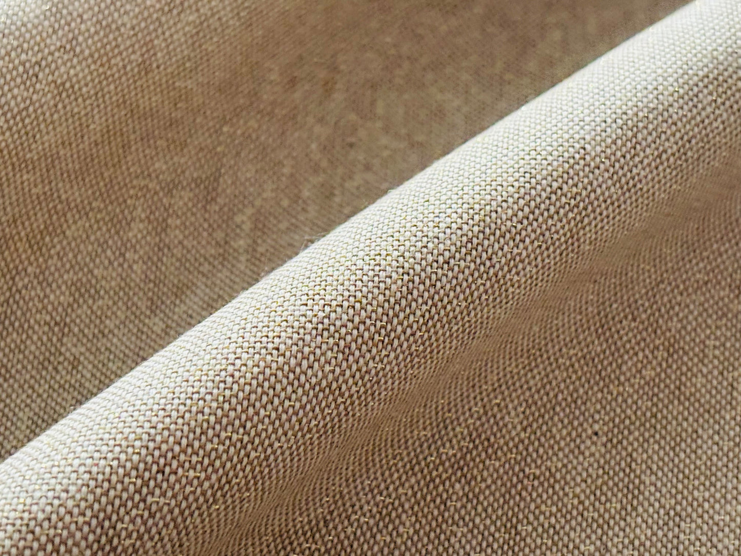 Baumwollgemisch Creme/Goldglitzer