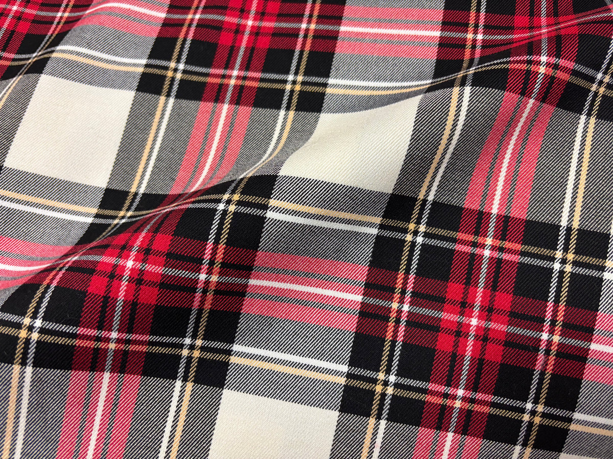 Tartan Schottenkaro Rot/Weiß/Schwarz