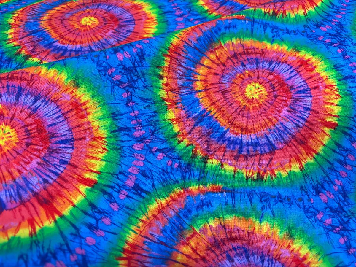 Baumwollstoff Rainbow Colors Spirale