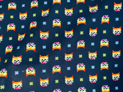 Baumwollstoff Pixel-Katze Dear Stella