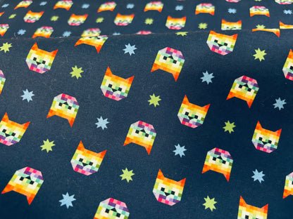 Baumwollstoff Pixel-Katze Dear Stella
