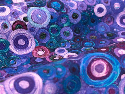 Baumwollstoff Kringel Violett
