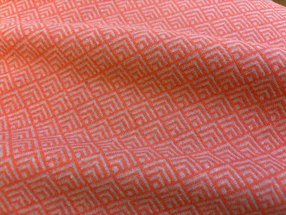 Strick-Jacquard recycled Raute Koralle