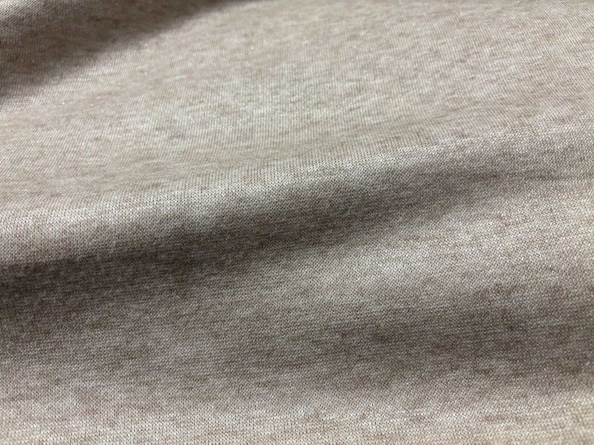 Strickstoff Glitzer Beige meliert