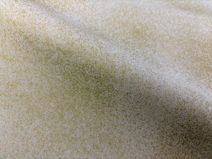 Baumwollstoff Gold Glitzerstaub Naturweiß