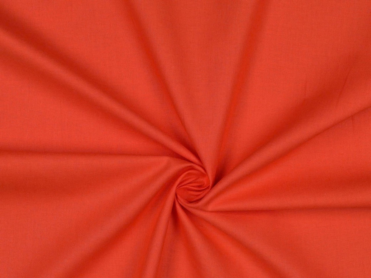 Baumwollstoff Uni Leuchtend Orange 039