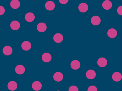 Viskose Light and Lush Punkte Pink/Blau