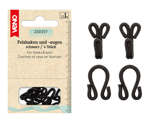 Veno Pelzhaken und Augen Schwarz