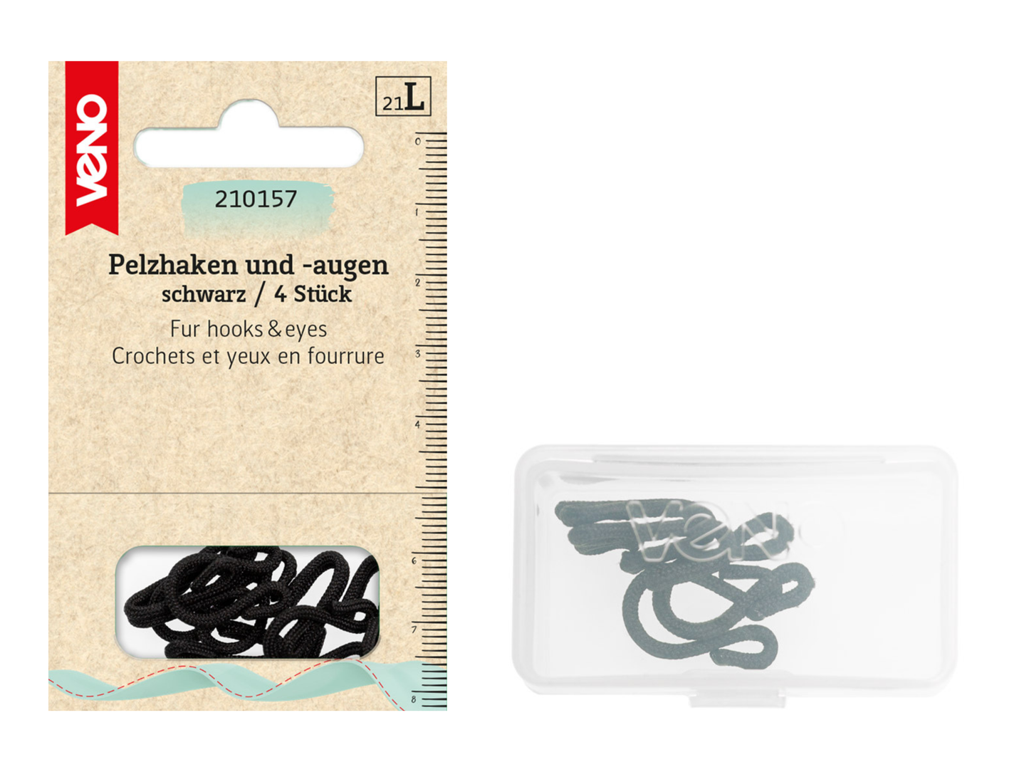 Veno Pelzhaken und Augen Schwarz