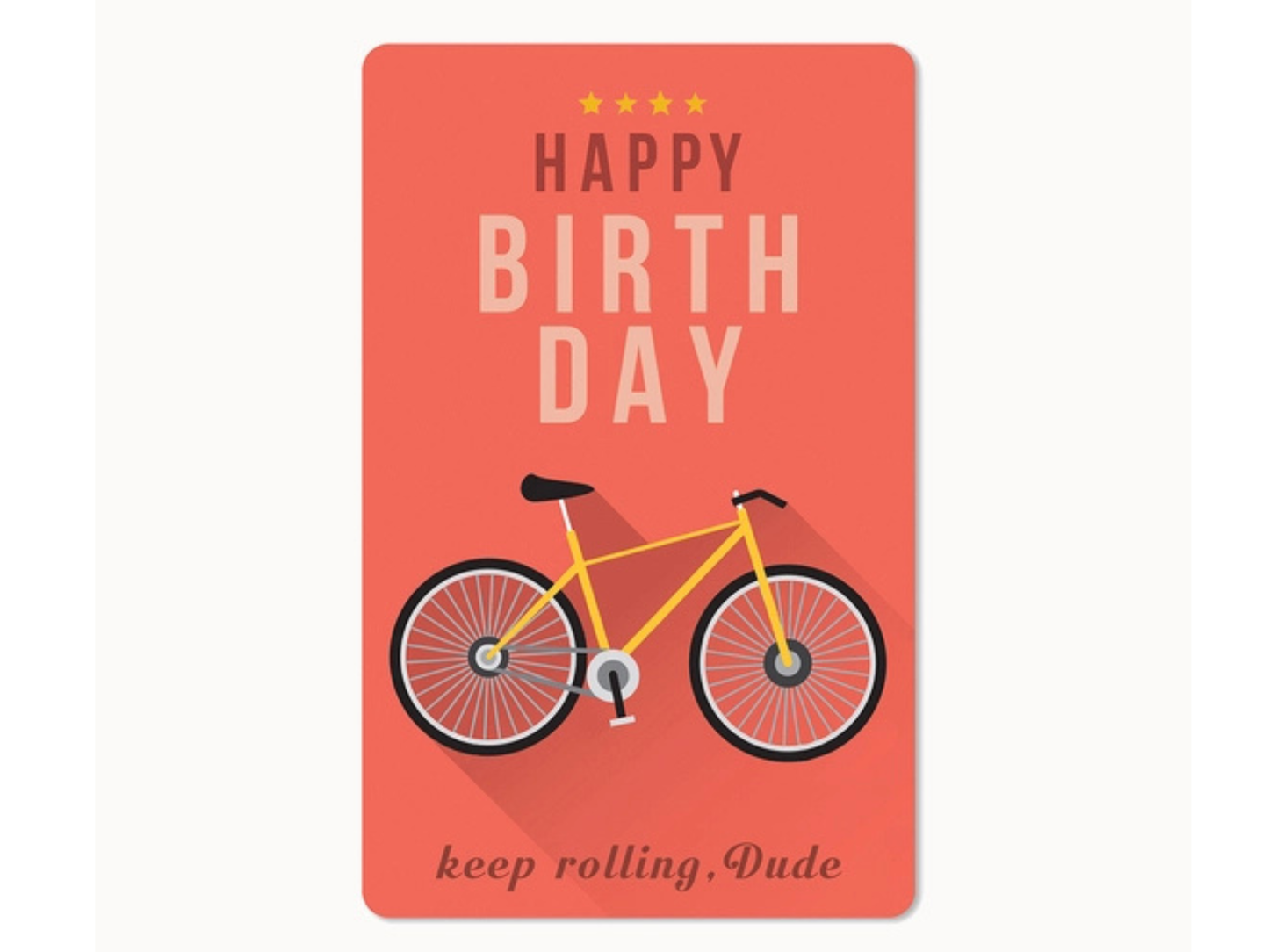 Postkarte Lunacard Birthday Bike