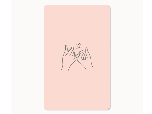 Postkarte Lunacard Pinkie promise