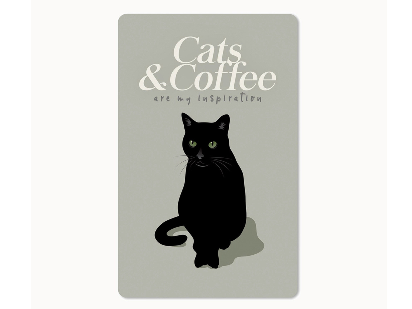 Postkarte Lunacard Cats and coffe