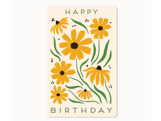 Postkarte Lunacard Happy flowery birthday
