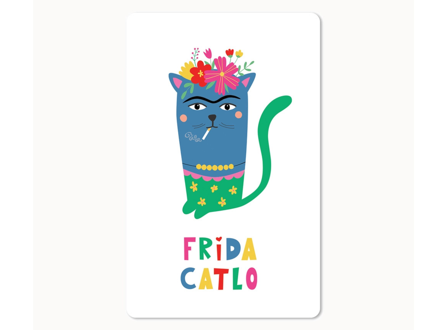 Postkarte Lunacard Frida Catlo