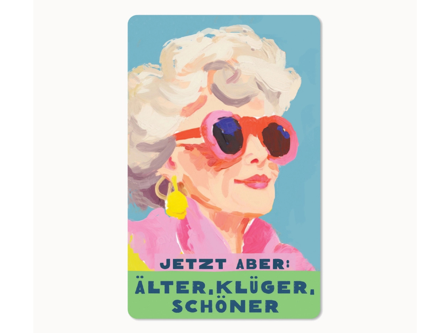 Postkarte Lunacard älter, klüger, schöner
