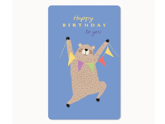 Postkarte Lunacard Birthday Bear