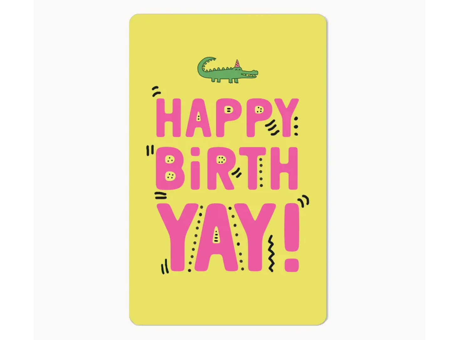 Postkarte Lunacard Crocodile Birthday