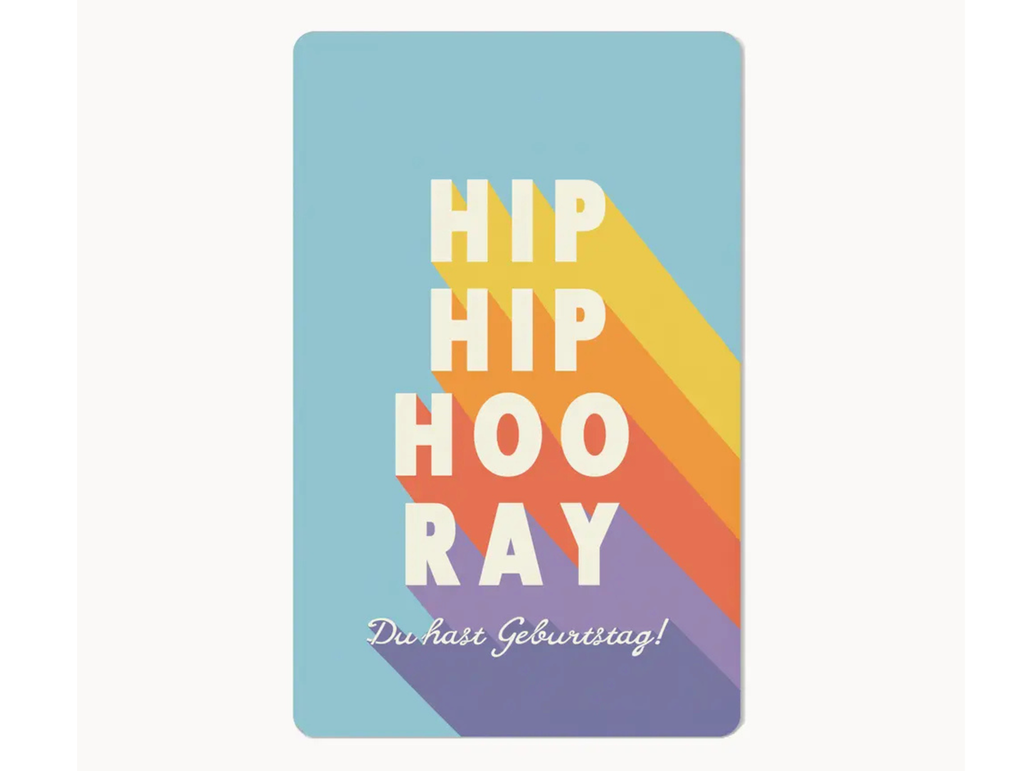 Postkarte Lunacard Hip Hip Hooray
