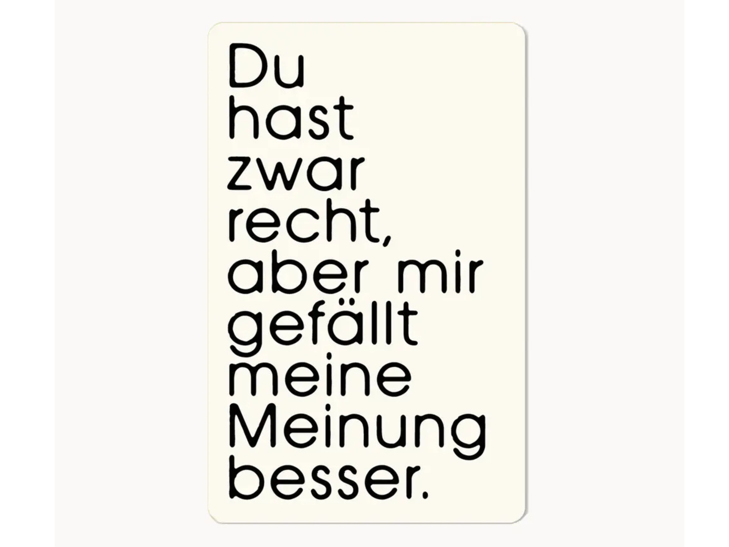 Postkarte Lunacard Meine Meinung