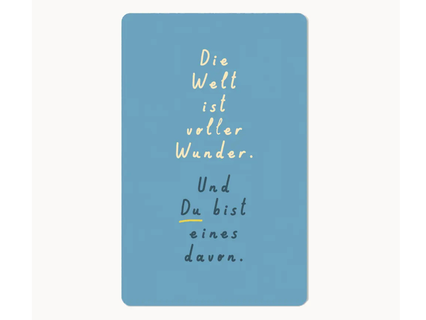 Postkarte Lunacard Die Welt ist voller Wunder